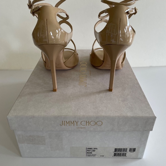 NEW Jimmy Choo Lang Heels Sandals Nude - Picture 3 of 6